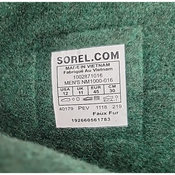 SOREL Men's 12 Caribou Waterproof Boot NM1000-016 Black Waterproof Winter Snow - Picture 11 of 12